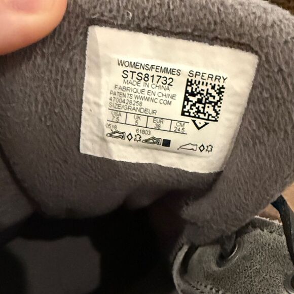 Sperry Black & Gray Saltwater Topsider Waterproof Rain Ankle Boot - Picture 8 of 9